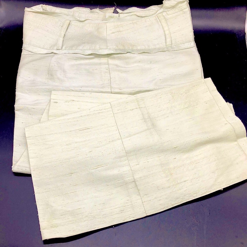 Celery Green Silk Armani Wide Leg Pants sz 6